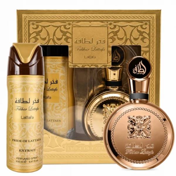 Lattafa Set Fakhar Extrait EDP 100 ML + Spray 200 ML (U)