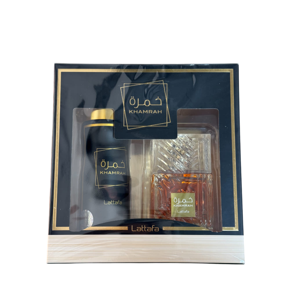 Lattafa-Khamrah-Set-100ML-Perfumed-Spray-200ML-Unisex
