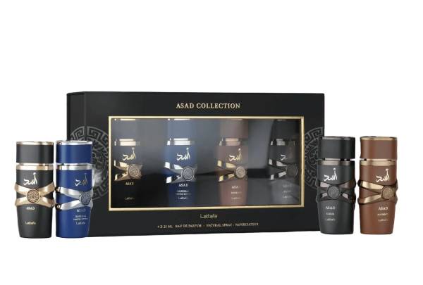 Lattafa Set Asad Collection EDP 25 ML Asad + Asad Elixir + Bourbon + Zanzibar (H)