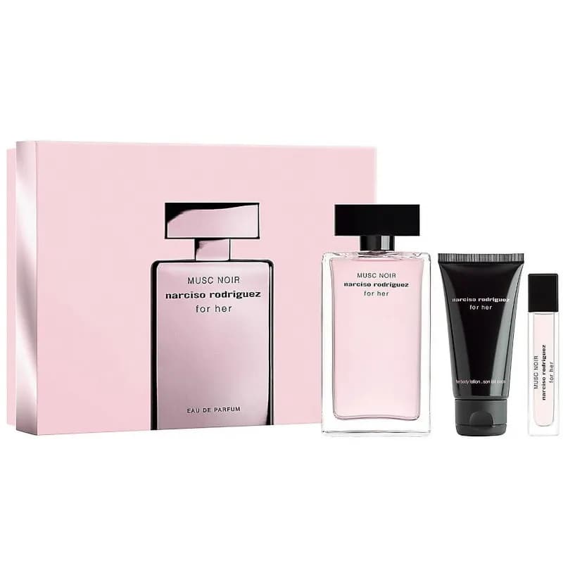 Narciso Rodriguez Set Musc Noir For Her EDP 100 ML + EDP 10 ML + B/L 50 ML (M)