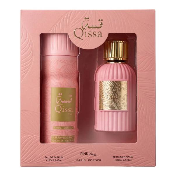 Paris Corner Set Qissa Pink EDP 100 ML + Body Spray 200 ML (M)