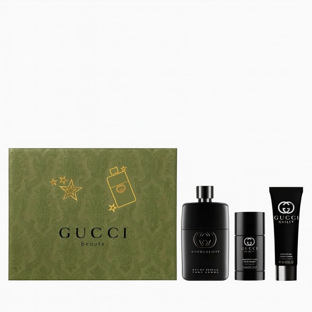 Gucci Set Guilty EDP 90 ML + DEO 75 ML + G/D 50ML (H)